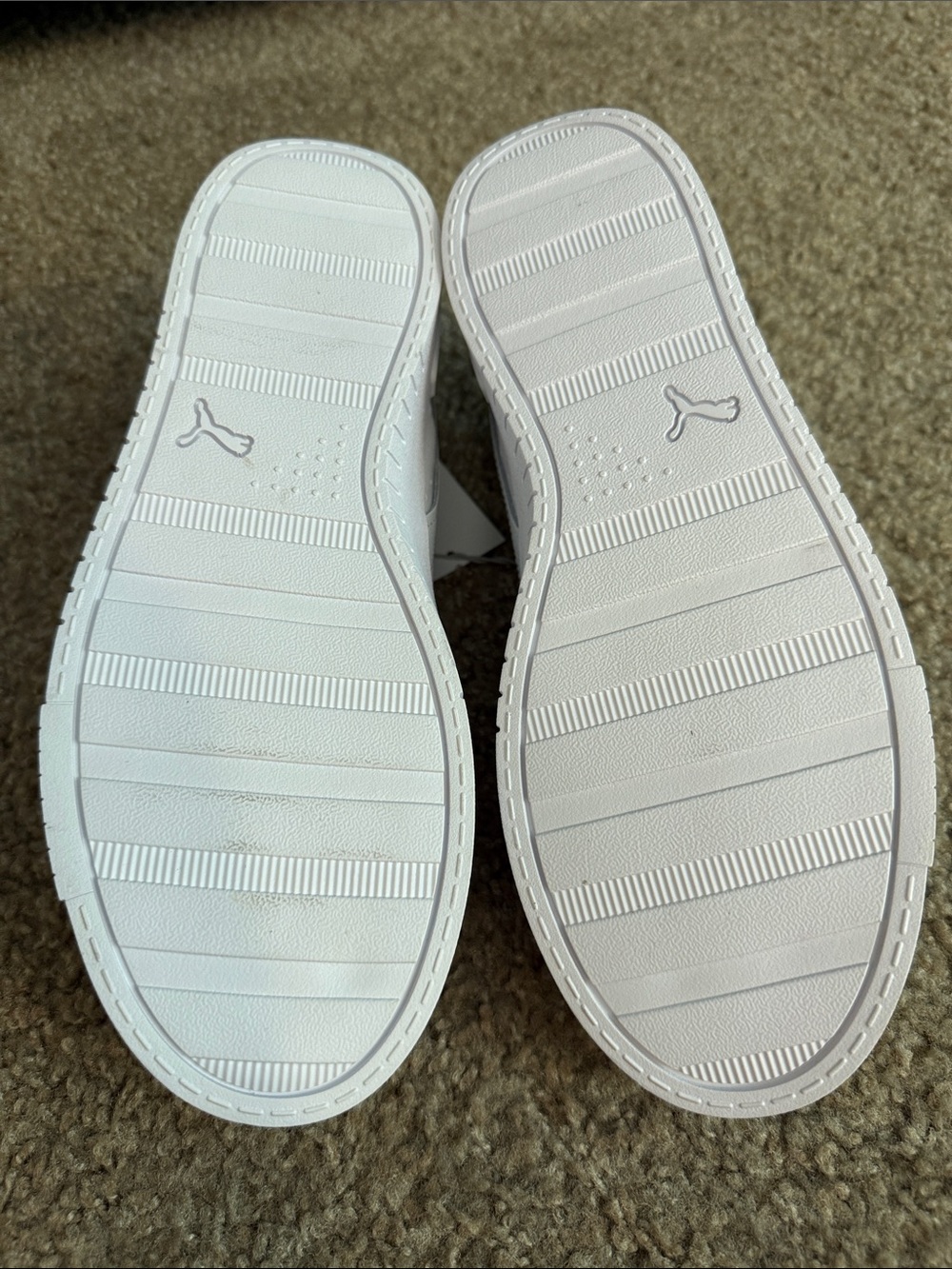 Puma Court Sneaker Women's White Low-Top Platform Sneakers with Gold Logo - Picture 6 of 6